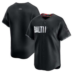 2025 Baltimore City Connect Limited, camiseta de béisbol de talla grande personalizada para hombre, uniformes bordados cosidos con logotipos negros - Product Image 2