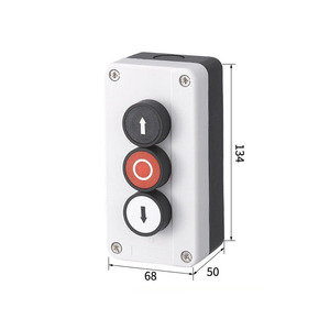 Nút chuyển đổi hộp điều khiển điện không thấm nước ABS 2NO 10A <span class=keywords><strong>230V</strong></span> dừng khẩn cấp bắt đầu chỉ số ánh sáng tự khóa tự đặt lại - Product Image 5