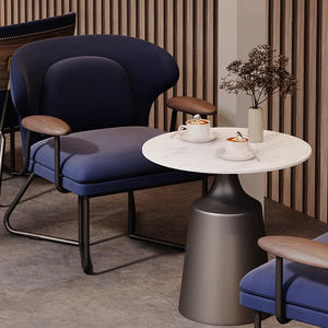 Ghế thư giãn bọc vải, tay vịn gỗ nguyên khối phong cách hiện đại giữa thế kỷ, khung kim loại, dành cho phòng khách, khách sạn, quán cà phê (có xuất xứ từ Úc) - Product Image 5