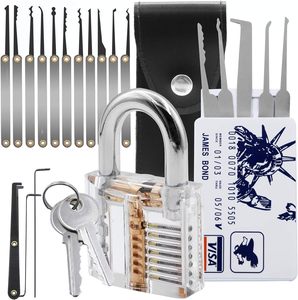Juego de 15 Herramientas de Cerrajería de Acero Inoxidable con Mango, Económicas y Útiles, con Cerraduras para Principiantes en Materiales Difíciles - Product Image 1