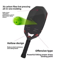 Pagaie de Pickleball en fibre de carbone T700 de 16mm approuvée par l'USAPA avec noyau en nid d'abeille Type offensif Pagaie de Pickleball