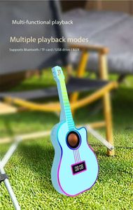 2024 nuevo altavoz inalámbrico con forma de guitarra de 10W, nuevo reloj despertador, LED Corlourful luz nocturna, altavoz portátil inalámbrico de gran volumen - Product Image 4