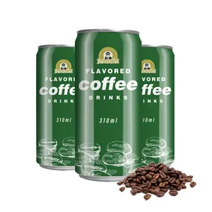 Özel özel etiket kore koyu cafa kahve içecekleri 250ml konserve hazır soğuk demlemek mix sıvı beyaz siyah kahve içecekleri