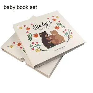 كتاب الذاكرة للأطفال لسنة الأولى من العمر ألبوم صور يوميات كتب تذكارية مطبوعة خصيصًا مع علبة علبة