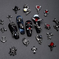 Paso Sico Bijoux d'ongles en alliage blanc translucide, scintillants, tridimensionnels, de luxe léger, avec strass à fond pointu, motifs cœur et ovale pour ongles