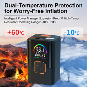 Démarreur portable 6-en-1 : booster de batterie de <span class=keywords><strong>voiture</strong></span>, chargeur de batterie externe, pack de batteries au lithium, pompe à air pour pneus, <span class=keywords><strong>gonfleur</strong></span> de pneus avec lumière - Product Image 5