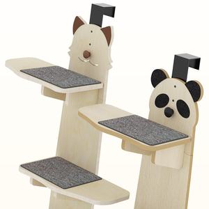 ثابت شجرة القط برج القط تسلق الأثاث مع لوح السجاد معلقة على الباب - Product Image 1