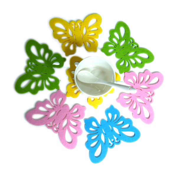 Китай, лидер продаж, войлочный Рождественский праздничный коврик, домашнее украшение стола, милая подложка из войлока на заказ, поделки для вечеринки