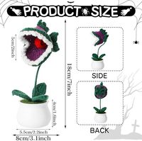 Nouvelle Décoration Créative pour la Fête des Mères : Plante en Pot au Crochet, Fleur Carnivore, Décoration Œil, Faite à la Main, Écologique, Utilisation Intérieure/Extérieure