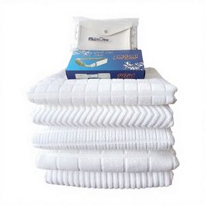 Toallas de microfibra pura para Hajj Ihram, ropa islámica para hombres musulmanes, Lzar Kain Jacquard Ihram Hajj - 2 toallas Kain Ihra - Product Image 3