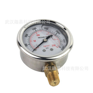 Manomètre analogique QY 0-3500 PSI en acier inoxydable résistant aux chocs pour usage automobile - Product Image 2