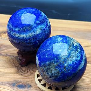 Vente en gros de sphères de lapis-lazuli naturelles, pierres de cristal de haute qualité, boules de pierre chatoyantes sous lumière UV pour la décoration - Product Image 2