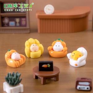 Canapé micro-paysager Weij, petits cochons, lapins, poulets, figurines d'animaux, maison de poupée, accessoires de décoration de paysage - Product Image 1