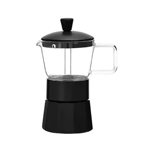 Di alluminio di Grado Alimentare FDA Certificazione di Alta Vetro Borosilicato Caffè Moka Caffè Piano Cottura Espresso