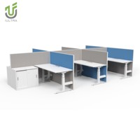 IULTRA électrique double moteur ergonomique en forme de L bureau d'ordinateur réglable en hauteur Design moderne pour un calcul confortable