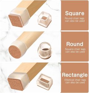 Protections de pieds de chaise, capuchons <span class=keywords><strong>pour</strong></span> pieds de meubles, coussinets <span class=keywords><strong>pour</strong></span> sols en bois dur, housses de pieds de table en feutre antidérapantes et anti-rayures - Product Image 1