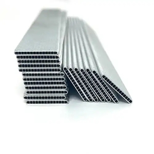 Tuyaux d'<span class=keywords><strong>harmonica</strong></span> pulvérisés au zinc en alliage d'extrusion de bonne qualité petit tube de radiateur en aluminium plat à 10 trous 12*1.4 <span class=keywords><strong>Micro</strong></span> canal - Product Image 1