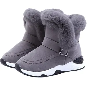 Großhandel schwarz stiefel 9 jahre alt-Winter schnee boot plus samt kinder stiefel für mädchen pelz dicke kinder stiefel