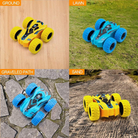 Vente en gros de voitures à double face ABS à traction Jouet à vibration inertielle à friction avec gros pneu Camion à benne basculante à quatre roues motrices