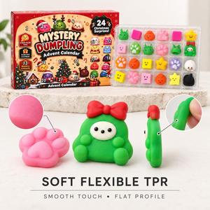 Calendrier de l'Avent de Noël Série Collector : Boîte Mystère de Squishies Dumpling, Ensemble Complet, Mini Souvenir, Fidget, Décoration de Fêtes - Product Image 4