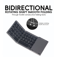 Clavier pliable avec pavé tactile, clavier portable pliable, rechargeable par type C, pour iPad, tablette, PC, iPhone, bureau