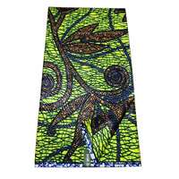 Kain Cetakan Lilin Afrika Motif Poliester 100% Gaya Baru untuk Gaun Wanita