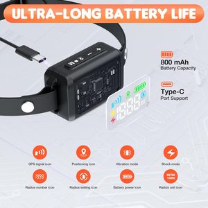 Collar con Rastreador GPS Inteligente Antipérdida para Mascotas, Perros y Gatos, Rastreo en Tiempo Real, Resistente al Agua IP67, Material Metálico, Batería Recargable Bluetooth - Product Image 2