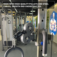 Système de croisement de câbles professionnel, cadre en acier robuste, poulies réglables, machine de musculation multifonctionnelle pour salle de sport commerciale