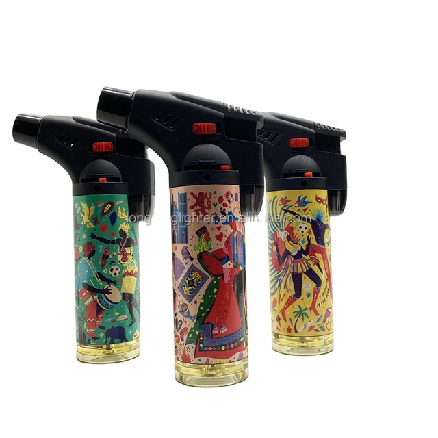 Kitchen Flame Gun Butane Torch Refillable  Torch Lighters Cigar Accessories