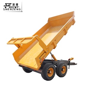 <span class=keywords><strong>Remorque</strong></span> à benne basculante hydraulique à 4 roues certifiée CE, petite <span class=keywords><strong>remorque</strong></span> à gravier pour tracteur - Product Image 2
