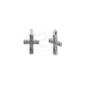 Magnificent Prices Dramatically Highlighted Rounded Forms Beaded <b>Cross</b> 925 <b>Silver</b> Pendant <b>Necklace</b> - Product Image 1
