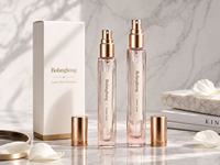 Flacons de parfum portables de 10 ml en verre rose, design carré, vides, avec atomiseur à pompe pour brume fine, idéaux pour les voyages