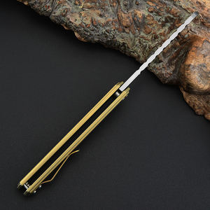 Cuchillo Táctico de <span class=keywords><strong>Camping</strong></span> para Exteriores con Mango de Aleación de Titanio TC4 de Alta Calidad y Hoja de Acero 8cr14, con Bolsa de Nailon y Caja de Regalo - Product Image 3