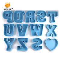 DIY Bougie Cuisson Silicone Unique Lettre Moule Grand Alphabet Moules Pour Résine Epoxy Artisanat
