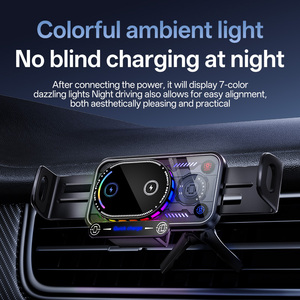 Support de téléphone pour voiture avec <span class=keywords><strong>charge</strong></span> rapide RGB 15W pour <span class=keywords><strong>iPhone</strong></span> et Samsung Z Fold <span class=keywords><strong>7</strong></span> – Support de chargeur sans fil pour voiture SD22 - Product Image 4