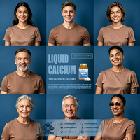 Approvisionnement en vrac en capsules molles de calcium liquide et de vitamine D3 pour adultes - Complément alimentaire pour une densité osseuse améliorée, 200 capsules molles/flacon