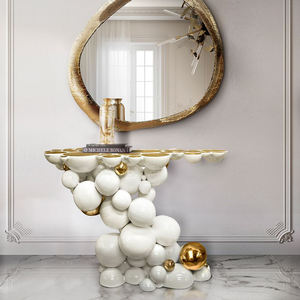 Consolle d'ingresso <span class=keywords><strong>di</strong></span> alta gamma, stile moderno <span class=keywords><strong>di</strong></span> lusso leggero, in acciaio inossidabile con design artistico verniciato <span class=keywords><strong>di</strong></span> alta qualità. - Product Image 3