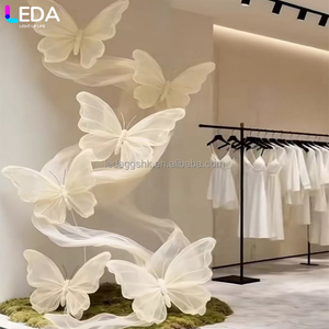 LEDA Decoración y Suministros para Fiestas de Boda, Nueva Llegada, Instalación Artística de Organza de Moda con Fondo Metálico de Mariposas - Product Image 2