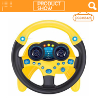 Enfants interactif électronique simulateur volant jouets pour siège auto avec des sons