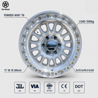 Rines Cóncavos Forjados en Plata Pulida de 17, 18 y 20 Pulgadas, Modelo DW 6061-T6, para F150, Silverado, Sierra 5x114.3, Ligeros y de Alto Rendimiento