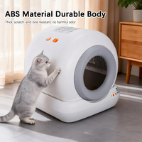 Bac à litière intelligent pour chat, entièrement automatique, autonettoyant, contrôle par application, contrôle des odeurs, 45L, grand format, ABS, pour chats d'intérieur, vente en gros