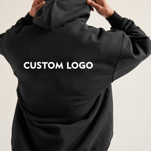 Sweat-shirt à capuche surdimensionné pour homme avec logo personnalisé, imprimé lettres, manches longues, avec poche, collection printemps-automne - Product Image 6