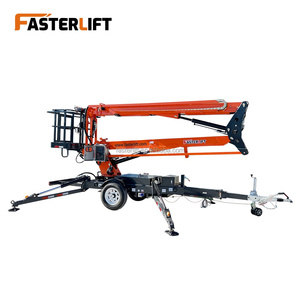 Plateforme élévatrice télescopique à double alimentation haut de gamme Spider Man montée sur remorque avec télécommande - Product Image 3