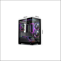 Factory Direct Boitier PC L-D1501B Compact M-ATX ITX Gaming Case 360mm AIO 350mm GPU High Quality Steel Computer Cases & Towers