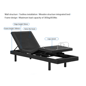 โครงเตียงไฟฟ้าอัจฉริยะปรับได้พร้อมรีโมทควบคุมขนาดควีนไซส์ - Product Image 2