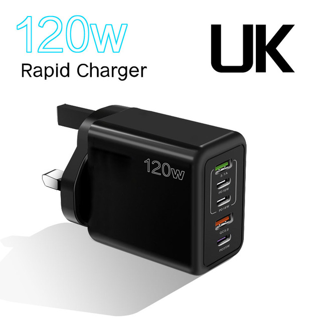 120W for Wall Charger USB Adapter with Fast Charging for Laptop Camera & Cell Phone-Safe Direct Selling Manufacturer