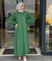 Robes Abaya longues pour femmes musulmanes du Moyen-Orient, taille plus, style Y2K, luxe haut de gamme, plissées, à volants, manches longues, robe décontractée