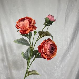 Haute qualité Faux Artisanat <span class=keywords><strong>Pivoine</strong></span> <span class=keywords><strong>Bouquet</strong></span> 3 têtes <span class=keywords><strong>Peinture</strong></span> À L'huile Rétro Rose Mariage Maison <span class=keywords><strong>De</strong></span> Luxe Faux <span class=keywords><strong>Pivoine</strong></span> Artificielle - Product Image 6