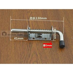 Pestillo de Resorte Automático de Alta Resistencia, Acero Inoxidable, Zincado, Cierre Metálico para Puerta o Portón - Product Image 1