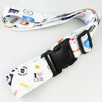 Accessoires de voyage imprimés personnalisés Ceinture à bagages Sangle de bagage réglable avec serrure TSA